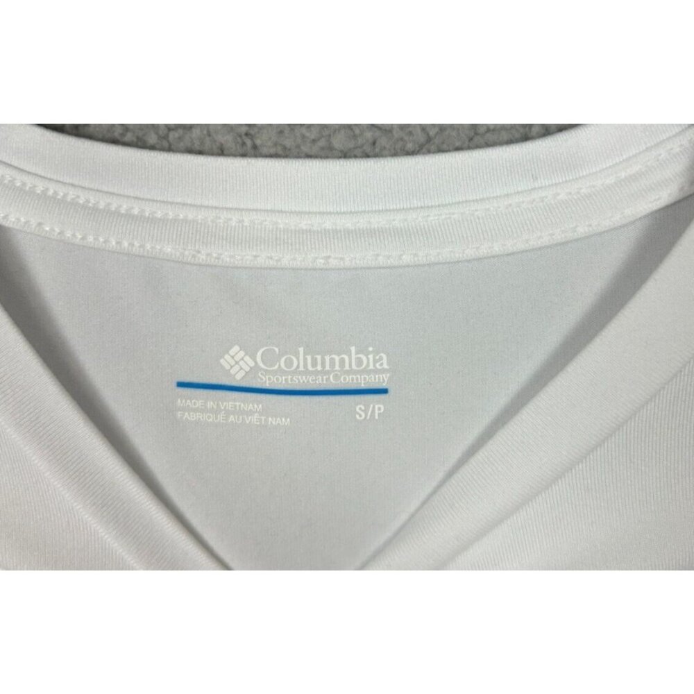 Columbia Mens Omni Shade Tech Trail Graphic Tee UPF 50 White Small New With Tags - Picture 4 of 8